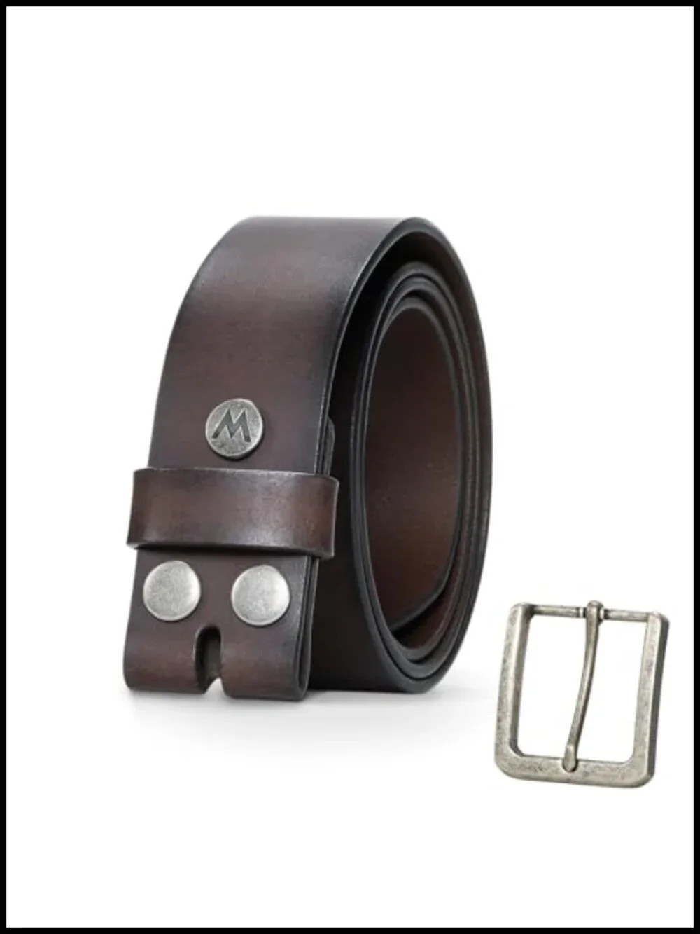 Genuine Leather Belt with Removable Buckle 38mm Casual Belt for Jeans